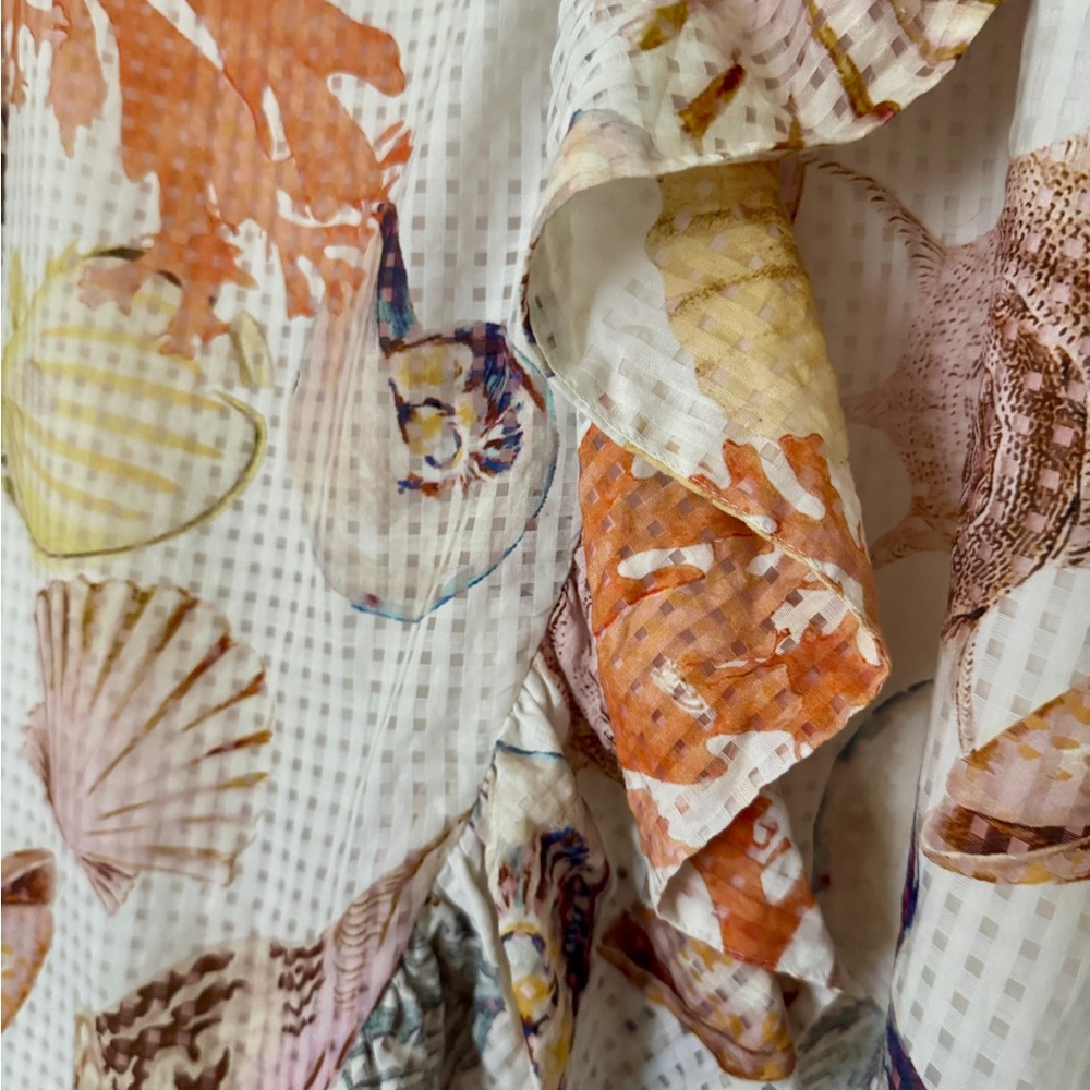 Anthropologie Maeve Seashell Wrap Midi Skirt - Picture 5 of 8